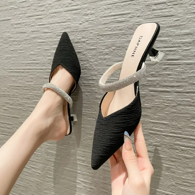 DAPHNE Rubber Sole Closed Toe Slippers Women's-1