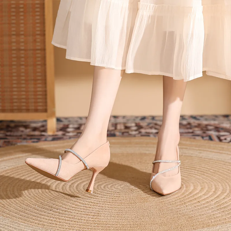 DAPHNE High Heels Women's Black/Apricot-2