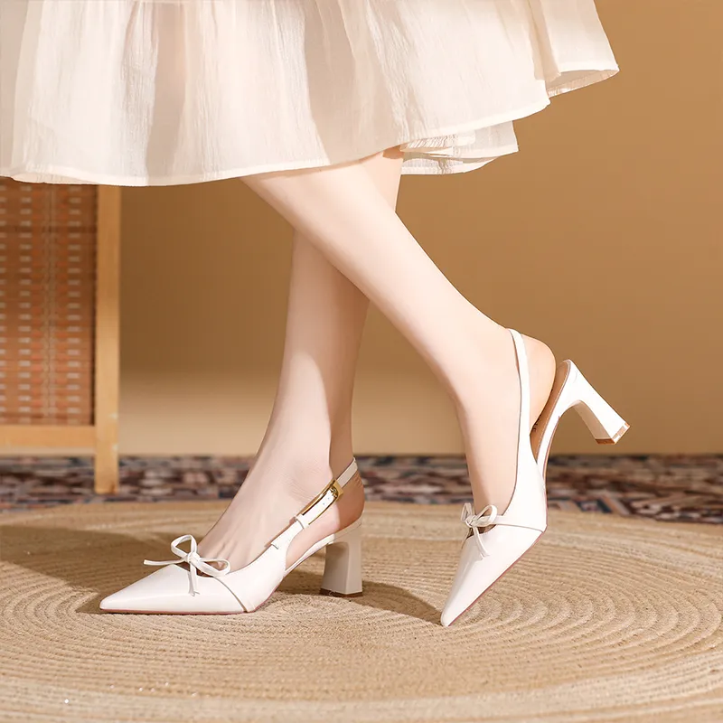 DAPHNE Chunky Heel High Heels 6.5CM Women's-10