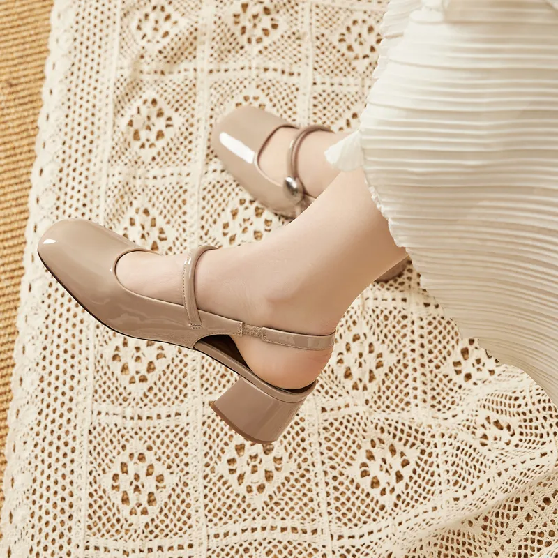 DAPHNE Chunky Heel High Heels Women's-5