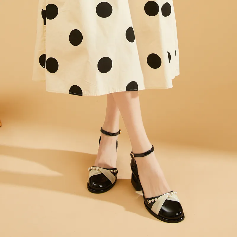 DAPHNE Chunky Heel High Heels Women's-4