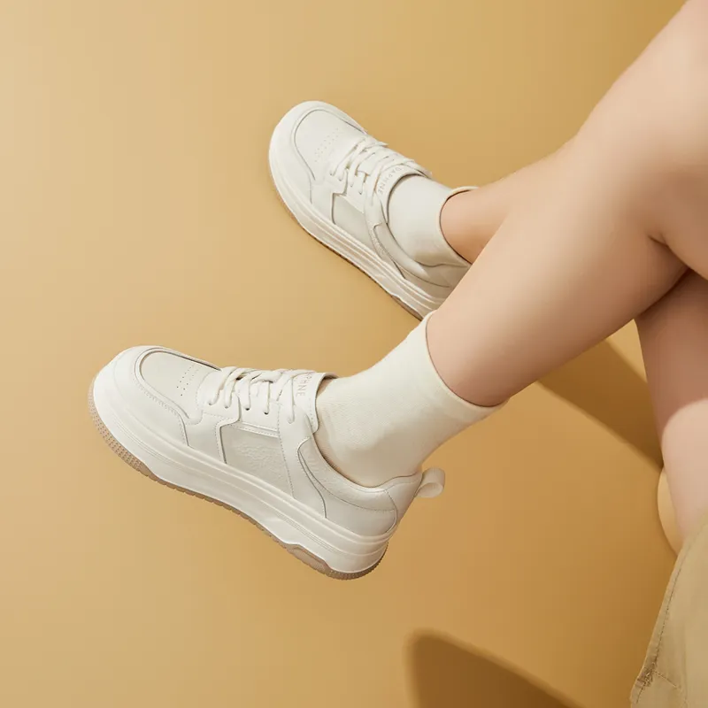 DAPHNE Low Top Skateboard Shoes Women's Ecru-4