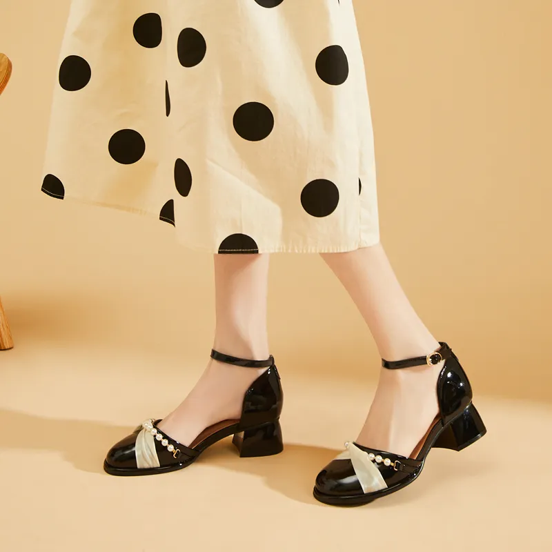DAPHNE Chunky Heel High Heels Women's-3