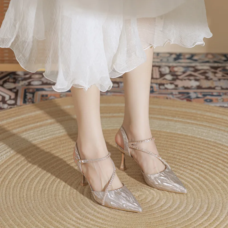 DAPHNE Slim Heel High Heels 7.5CM Women's-9