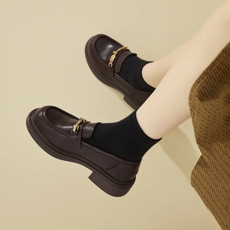DAPHNE Loafers Women's Black/Brown-10