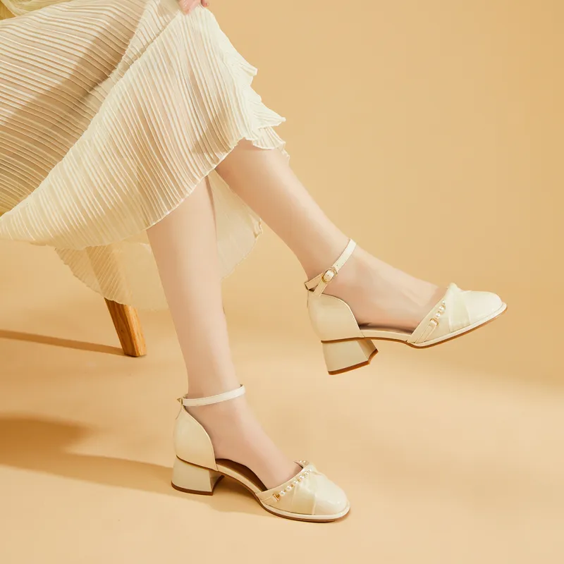 DAPHNE Chunky Heel High Heels Women's-12