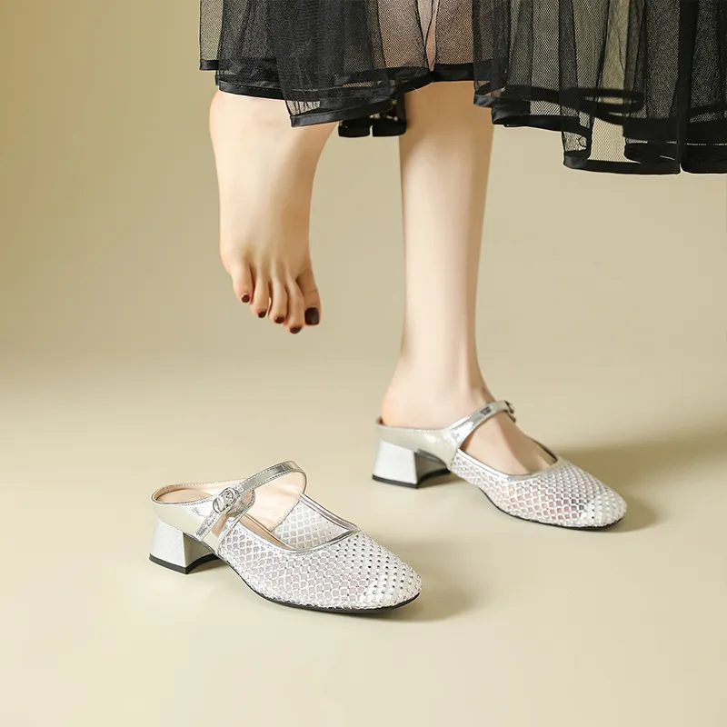 DAPHNE Rubber Sole Slip Resistant Closed Toe Slippers Women's-16