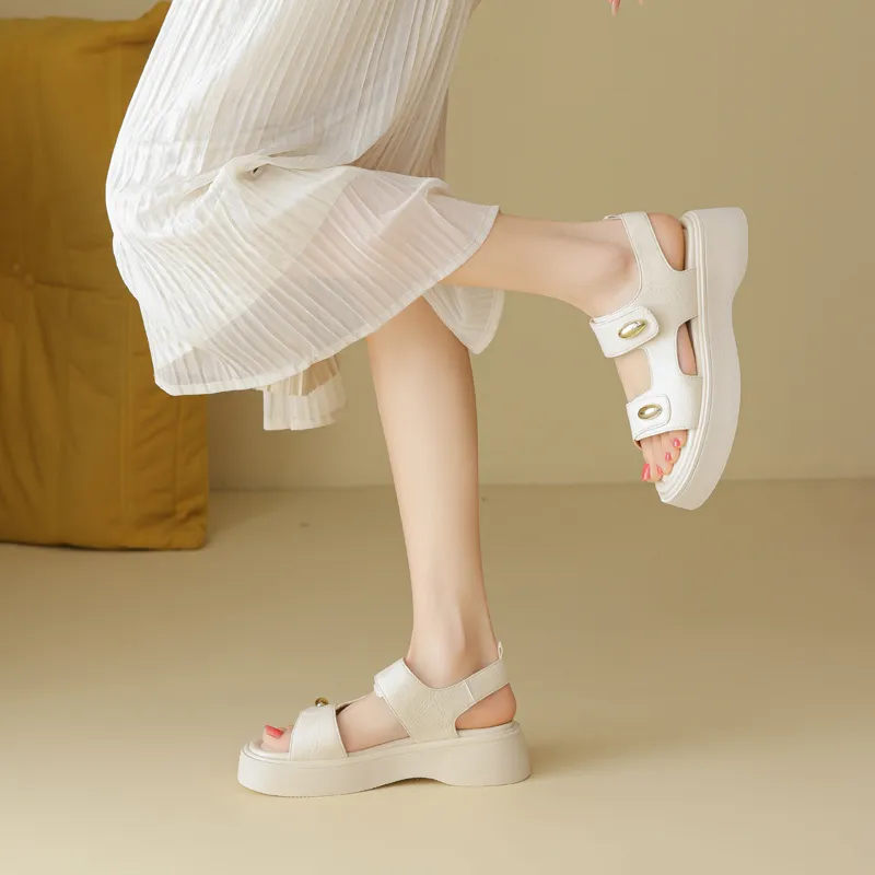 DAPHNE Beach Sandals Women's Ecru/Apricot-2