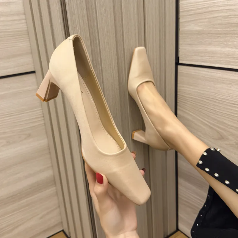 DAPHNE High Heels Women's Black/Green/Pink/Apricot-1