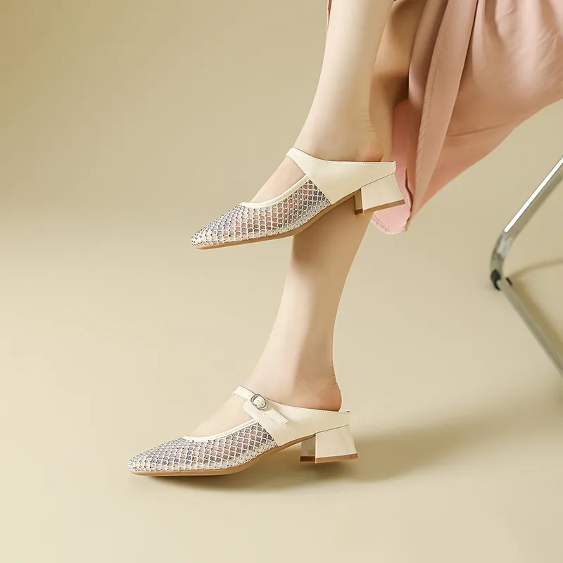 DAPHNE Rubber Sole Slip Resistant Closed Toe Slippers Women's-2