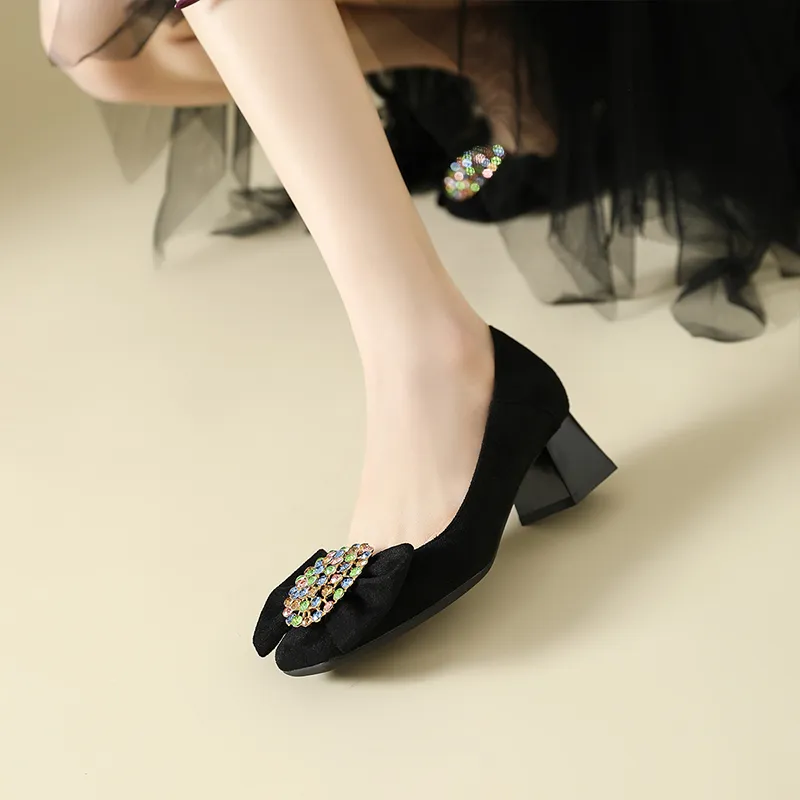 DAPHNE Chunky Heel High Heels Women's-4
