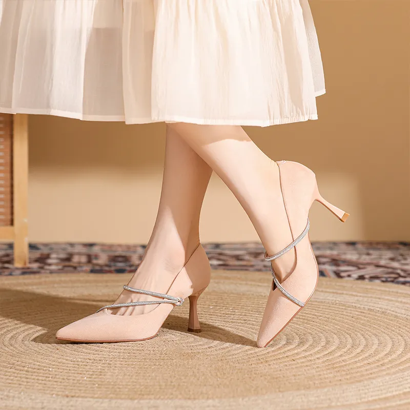 DAPHNE High Heels Women's Black/Apricot-4