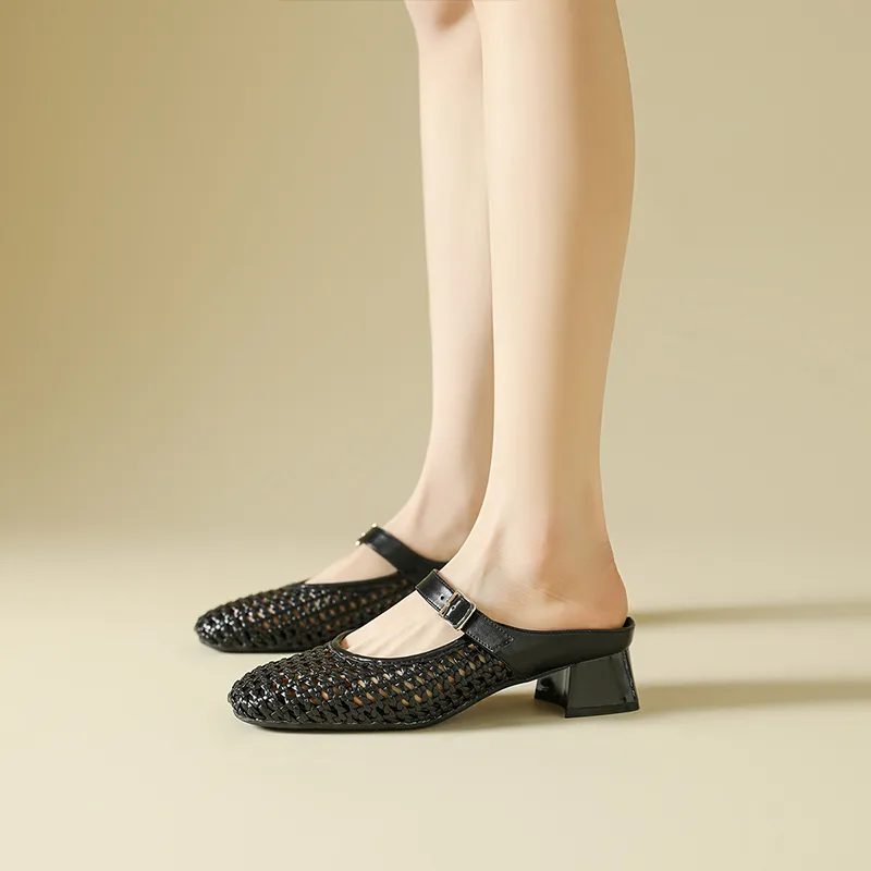 DAPHNE Rubber Sole Slip Resistant Closed Toe Slippers Women's-11