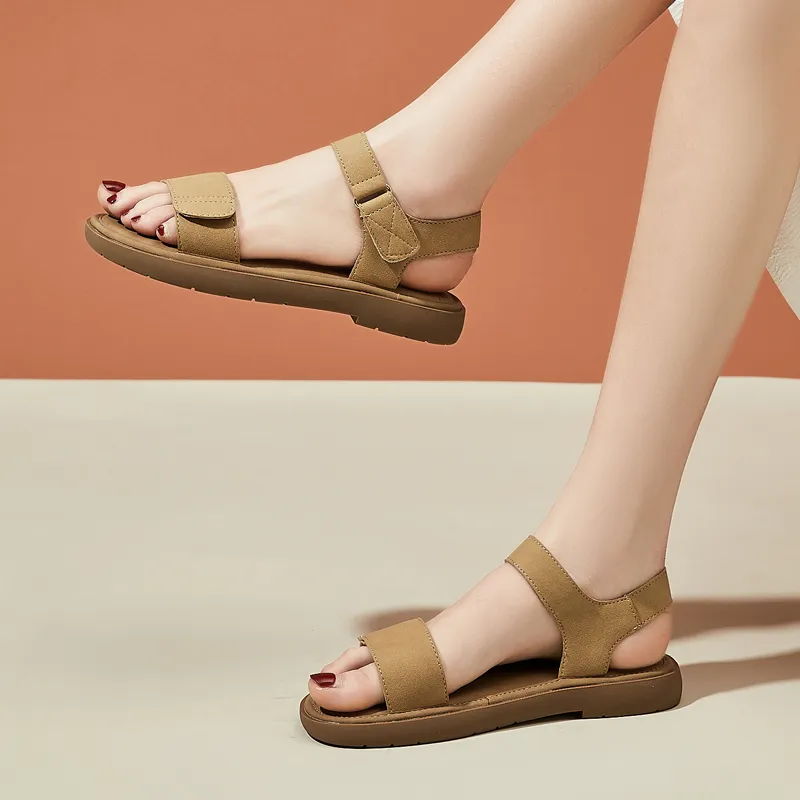 DAPHNE Beach Sandals Women's Khaki/Apricot-9