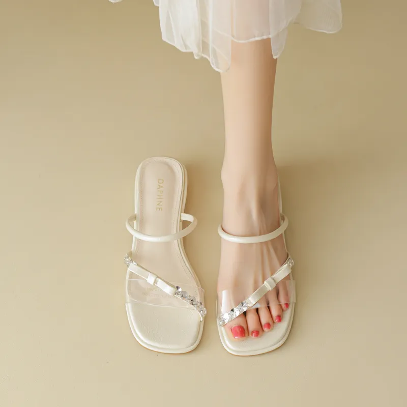DAPHNE Rhinestone Slip Resistant Slide Slippers Women's-9