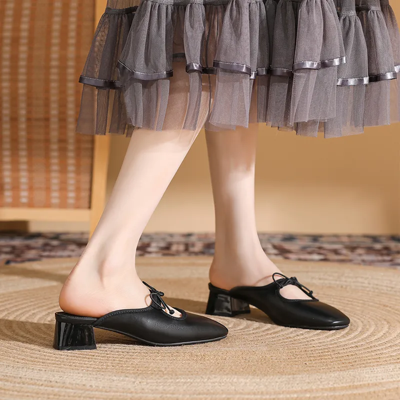 DAPHNE Rubber Sole Slip Resistant Closed Toe Slippers Women's-7
