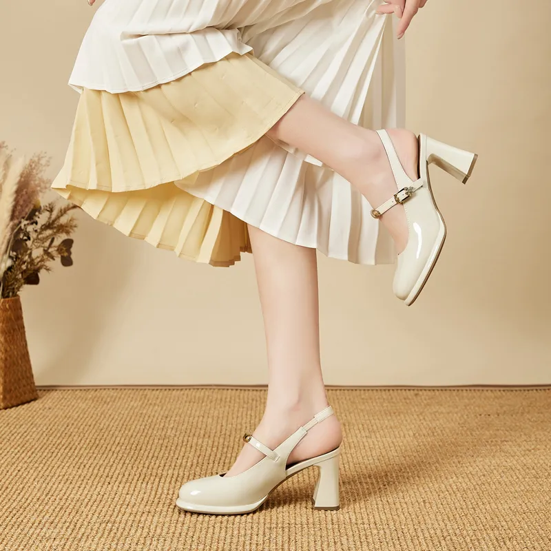 DAPHNE Chunky Heel High Heels Women's-8