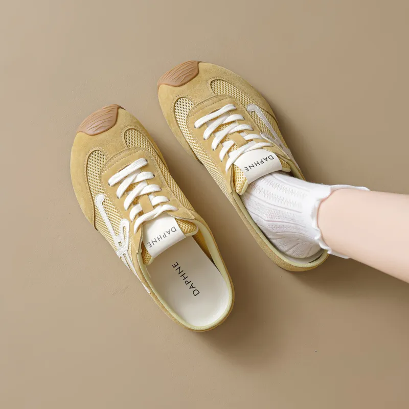 DAPHNE Rubber Sole Closed Toe Slippers Women's-13