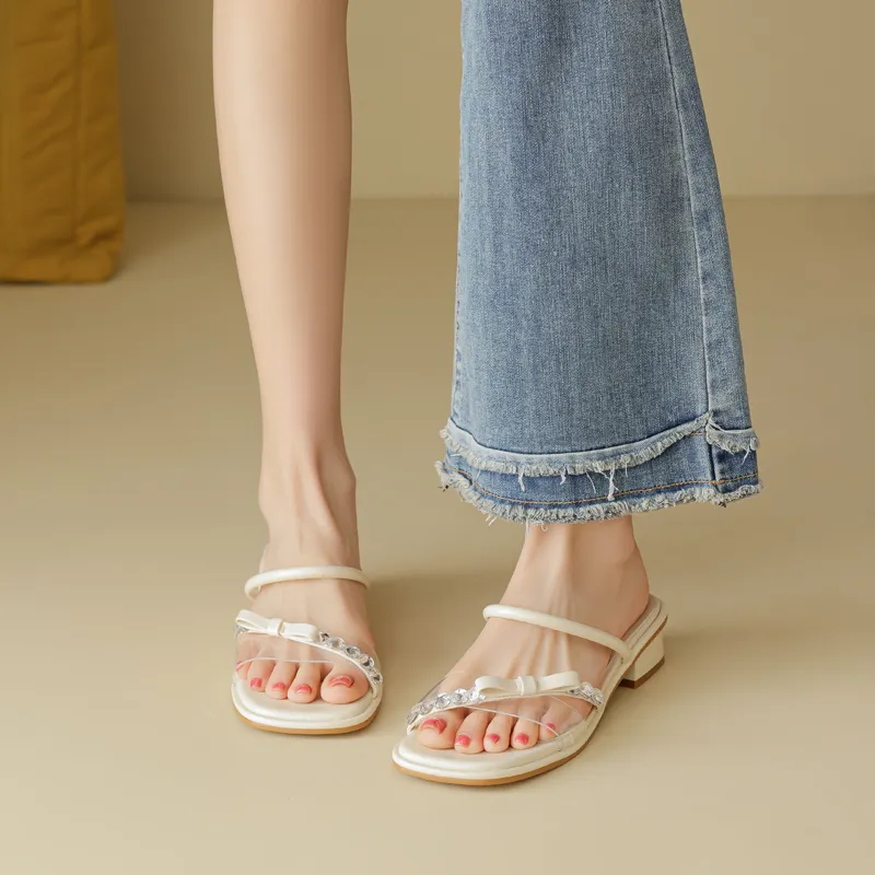 DAPHNE Rhinestone Slip Resistant Slide Slippers Women's-10