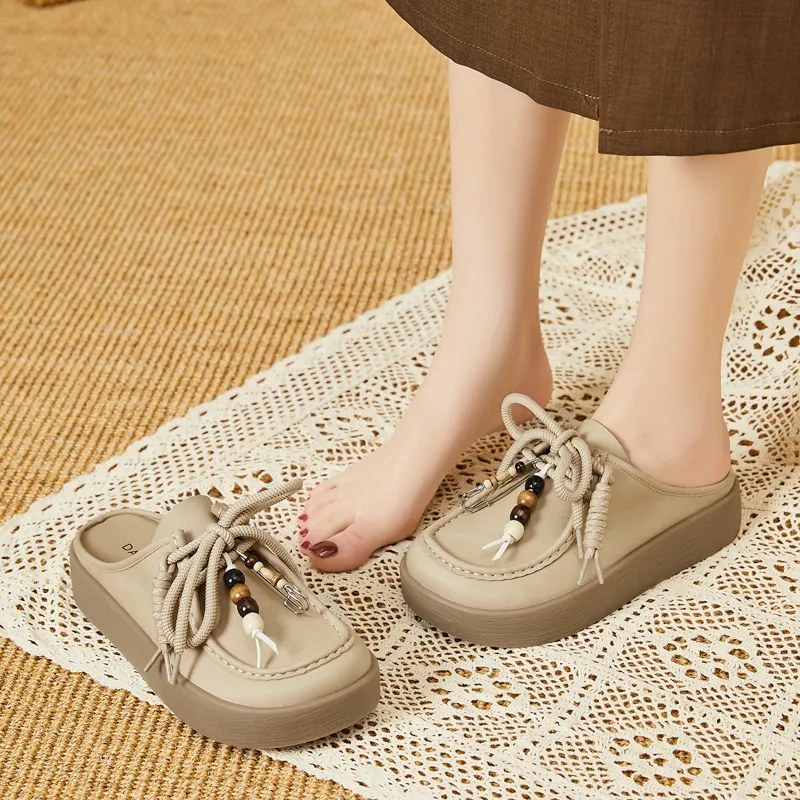 DAPHNE Rubber Sole Slip Resistant Closed Toe Slippers Women's-3