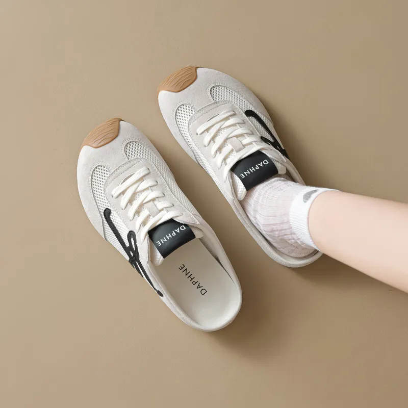 DAPHNE Rubber Sole Closed Toe Slippers Women's-19