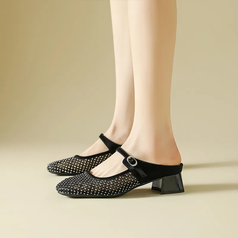 DAPHNE Rubber Sole Slip Resistant Closed Toe Slippers Women's-11