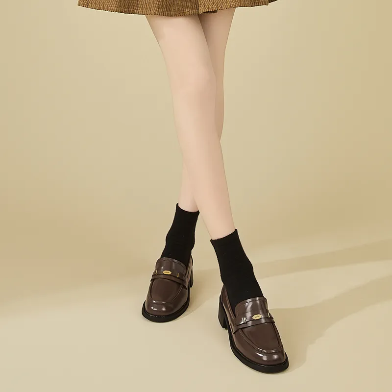 DAPHNE Loafers Women's Black/Brown-9