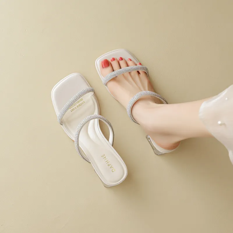 DAPHNE Rubber Sole Slip Resistant Slide Slippers Women's-10