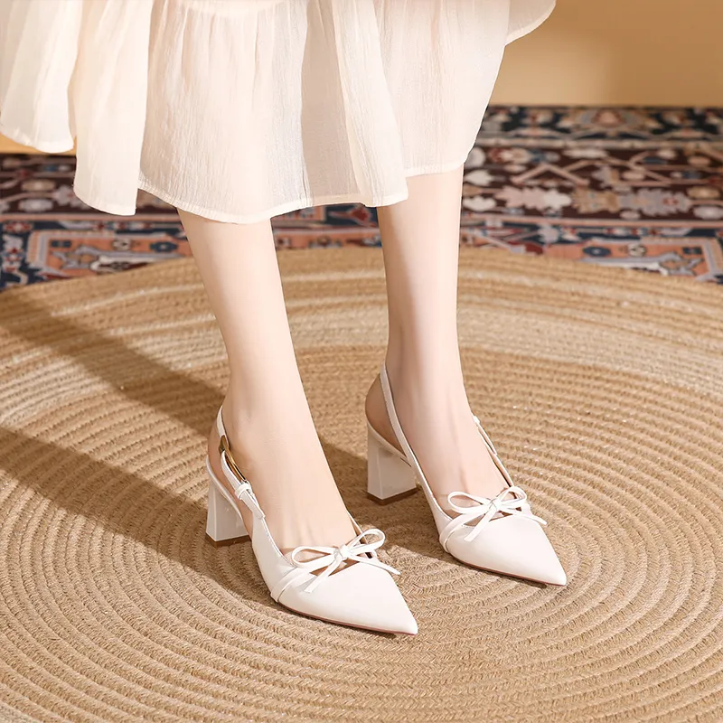 DAPHNE Chunky Heel High Heels 6.5CM Women's-7