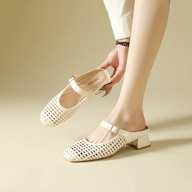 DAPHNE Rubber Sole Slip Resistant Closed Toe Slippers Women's-4