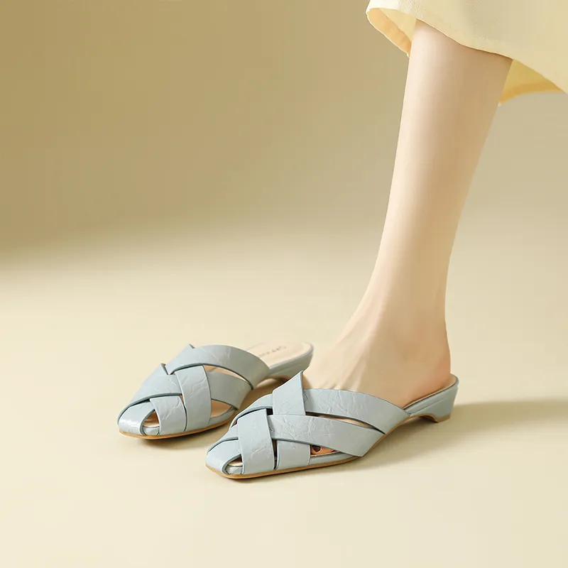 DAPHNE Rubber Sole Slip Resistant Closed Toe Slippers Women's-11
