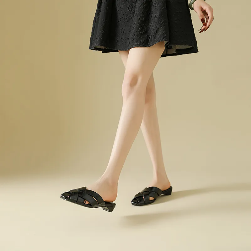 DAPHNE Rubber Sole Slip Resistant Closed Toe Slippers Women's-3