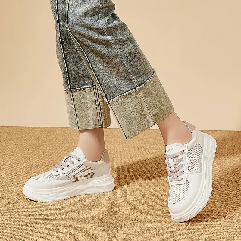 DAPHNE Slip Resistant And Breathable Low Top Skateboard Shoes Women's-5