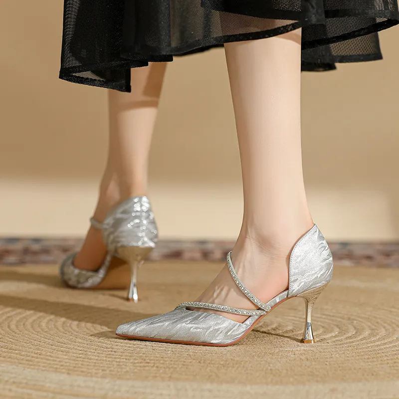 DAPHNE Slim Heel High Heels 7.5CM Women's-4