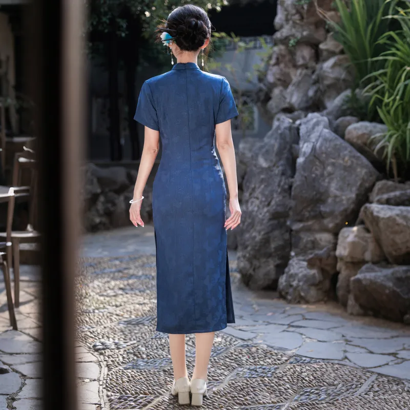 MJ Cheongsams Women's Blue-1