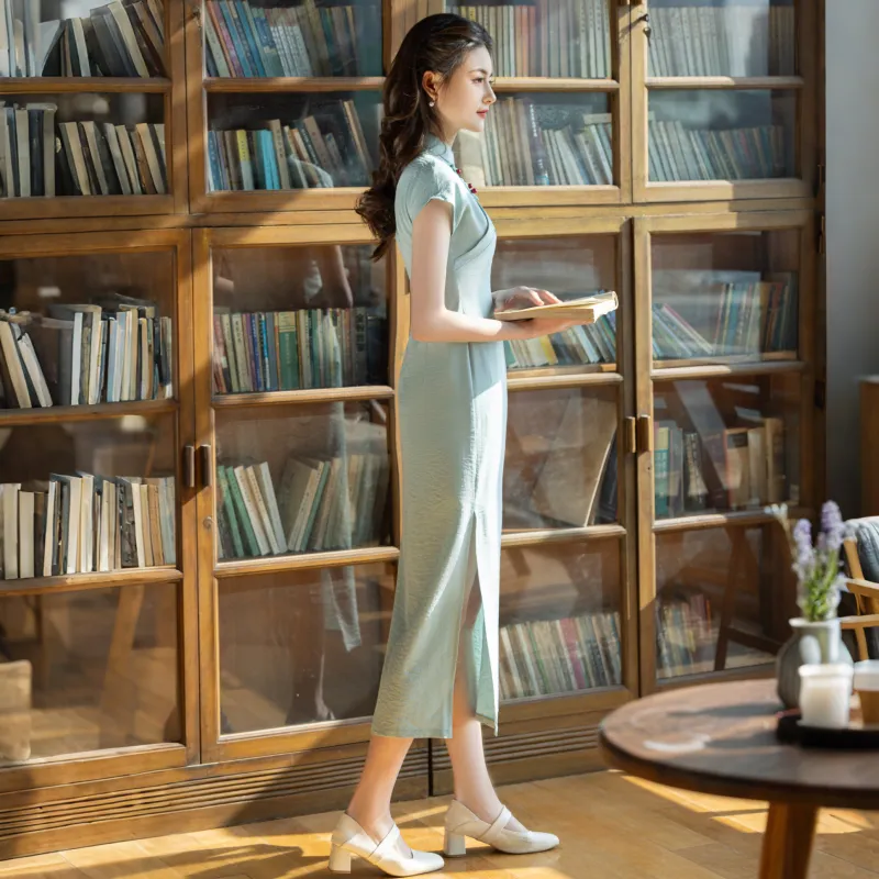 MJ Cheongsams Women's Azure-2