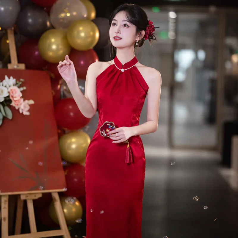 MJ Cheongsams Women's Red-2