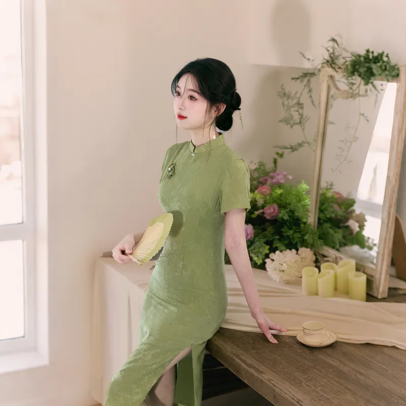MJ Cheongsams Women's Green-2