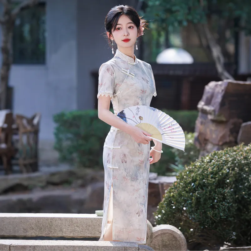 MJ Cheongsams Women's White-4