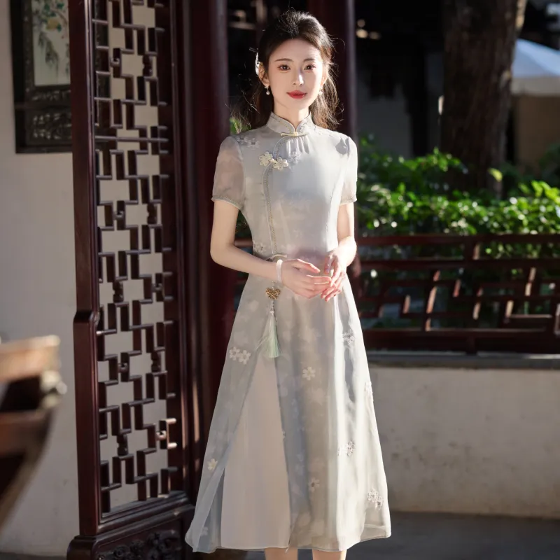 MJ Cheongsams Women's Light Green-2