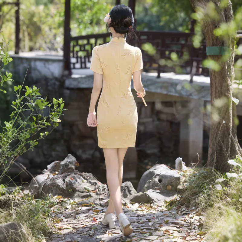 MJ Cheongsams Women's Yellow-1
