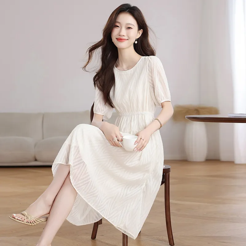 MJ Short Sleeved Dresses Women's Image Color-3