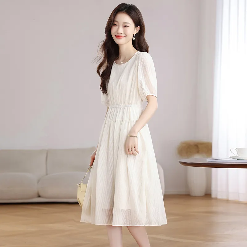 MJ Short Sleeved Dresses Women's Image Color-4