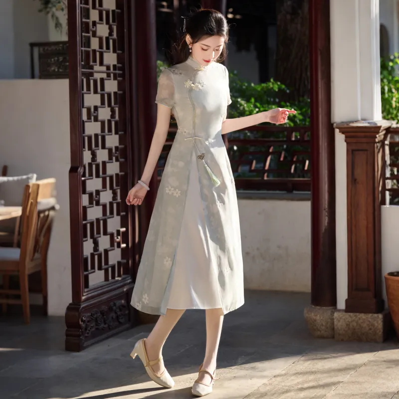 MJ Cheongsams Women's Light Green-1