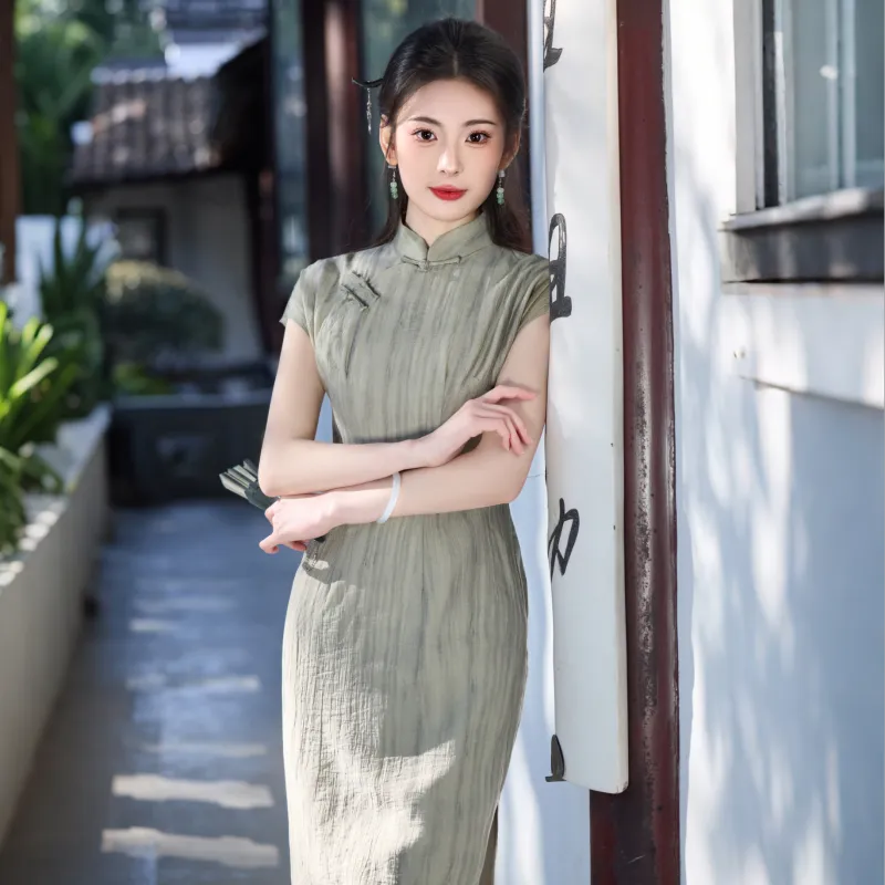 MJ Cheongsams Women's Green-3