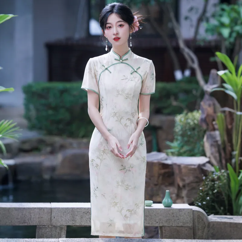 MJ Cheongsams Women's Green-1