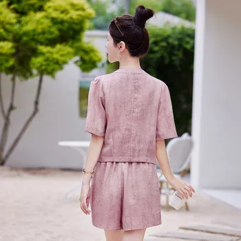 MJ Spring And Summer Casual Suit Women's Pink