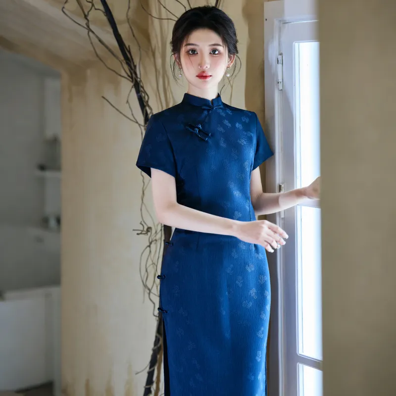 MJ Cheongsams Women's Blue-1