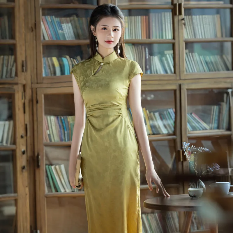 MJ Cheongsams Women's Yellow-4