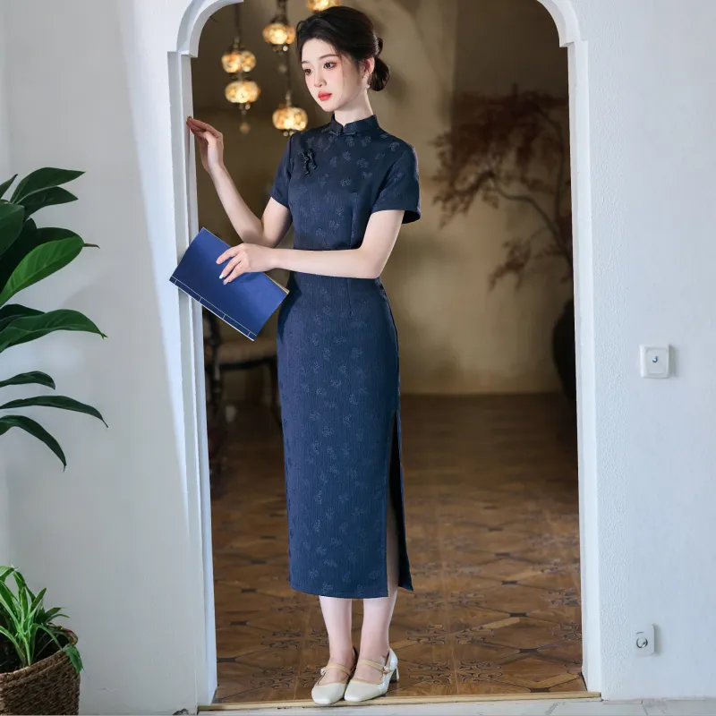 MJ Cheongsams Women's Blue-3